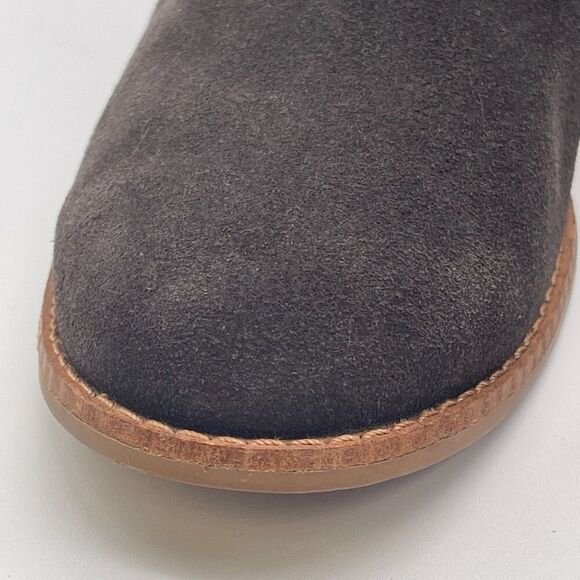 TOMS Ankle Boots Women's 6 Chocolate Brown Leila Suede Shoes Striped Tassel EUC - Picture 9 of 16